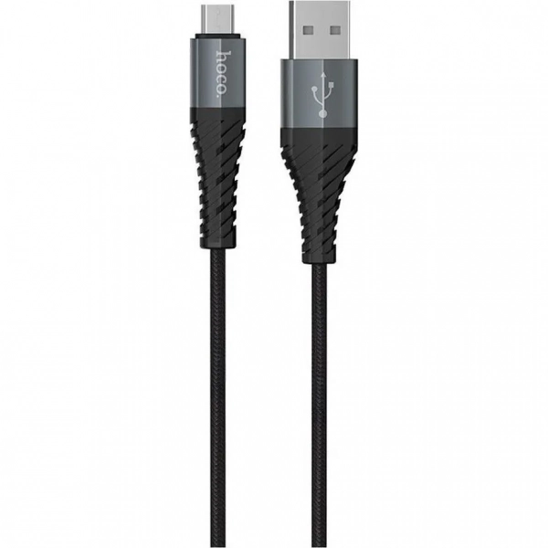 Hoco Braided USB 2.0 to micro USB Cable Μαύρο 1m (X38)
