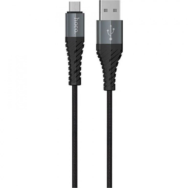 Hoco Braided USB 2.0 to micro USB Cable Μαύρο 1m (X38)