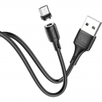 Hoco Magnetic USB 2.0 to micro USB Cable Μαύρο 1m (X52 Sereno)