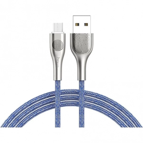 Hoco Braided USB 2.0 to micro USB Cable Μπλε 1.2m (U59 Enlightenment)