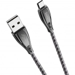 Hoco Braided USB 2.0 to micro USB Cable Γκρι 1.2m (U56 Metal Armor)