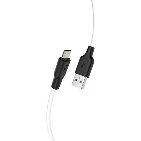 Hoco Regular USB 2.0 to micro USB Cable Λευκό 2m (X21 Plus)