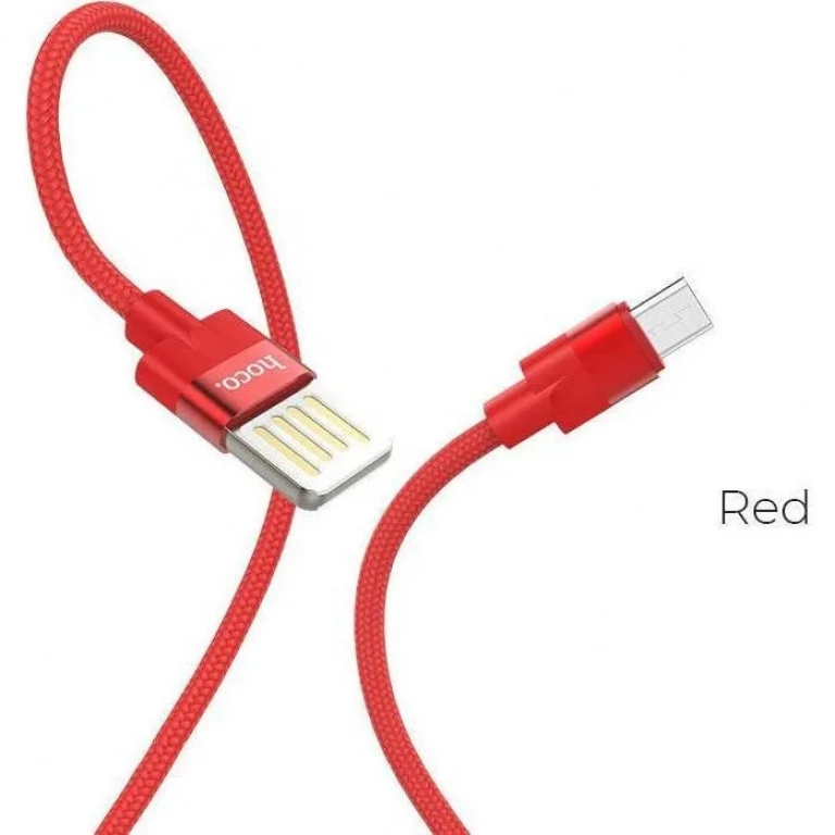 Hoco Braided USB 2.0 to micro USB Cable Κόκκινο 1.2m (HC-U55MRD)