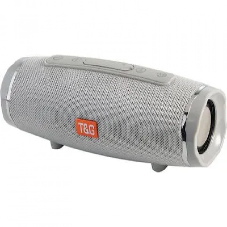 T&G TG-145 Ηχείο Bluetooth 10W με Ραδιόφωνο και 3 ώρες Λειτουργίας Silver