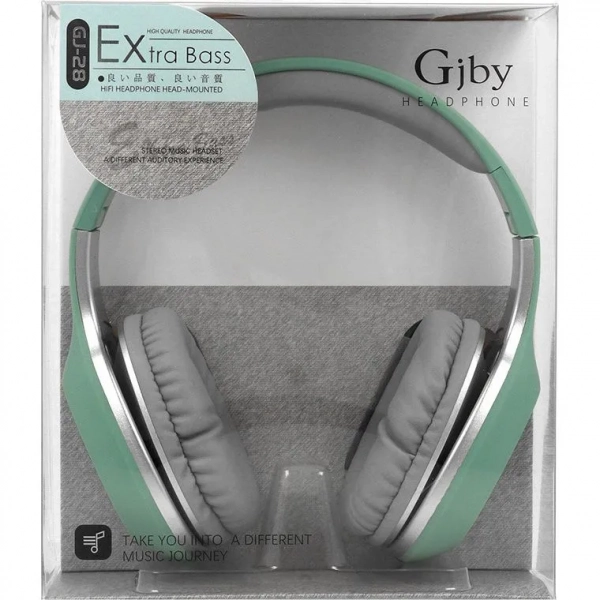 Gjby GJ-28 Ενσύρματα Over Ear Ακουστικά Πράσινα