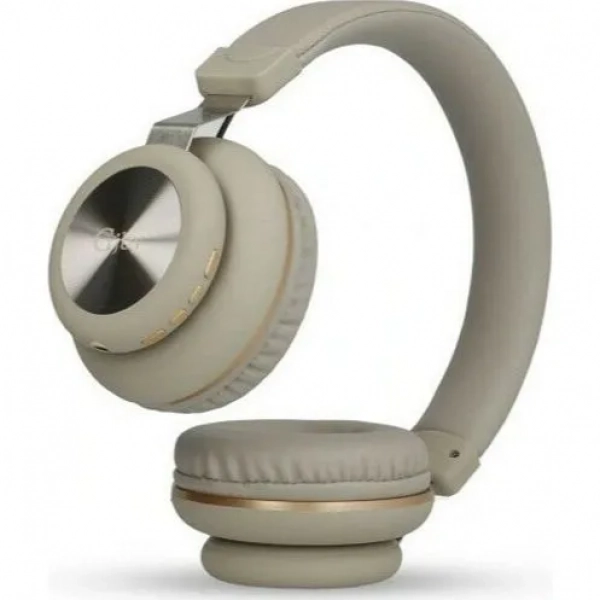 Gjby CA-022 Ασύρματα Bluetooth On Ear Ακουστικά Γκρι