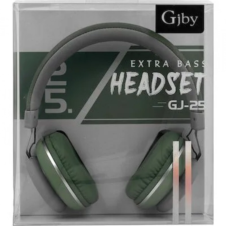Gjby GJ-25 Ενσύρματα On Ear Παιδικά Ακουστικά Πράσινα
