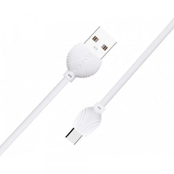 Awei Regular USB 2.0 Cable USB-C male - USB-A male Λευκό 1m (CL-62-WH)