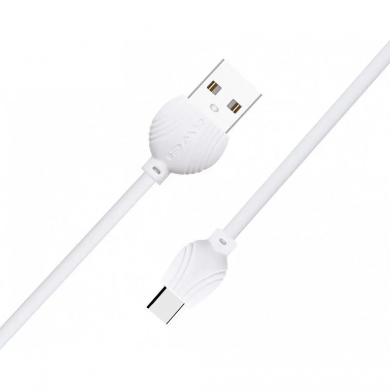 Awei Regular USB 2.0 Cable USB-C male - USB-A male Λευκό 1m (CL-62-WH)