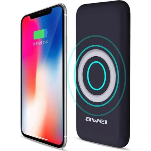 Awei Power Bank P58K 12000mAh Μαύρο