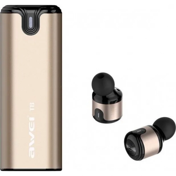 Awei T8 In-ear Bluetooth Handsfree Χρυσό