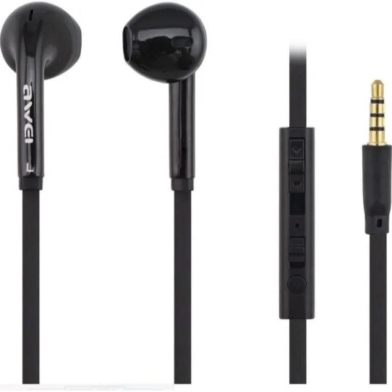 Awei ES15i Earbuds Handsfree με Βύσμα 3.5mm Μαύρο