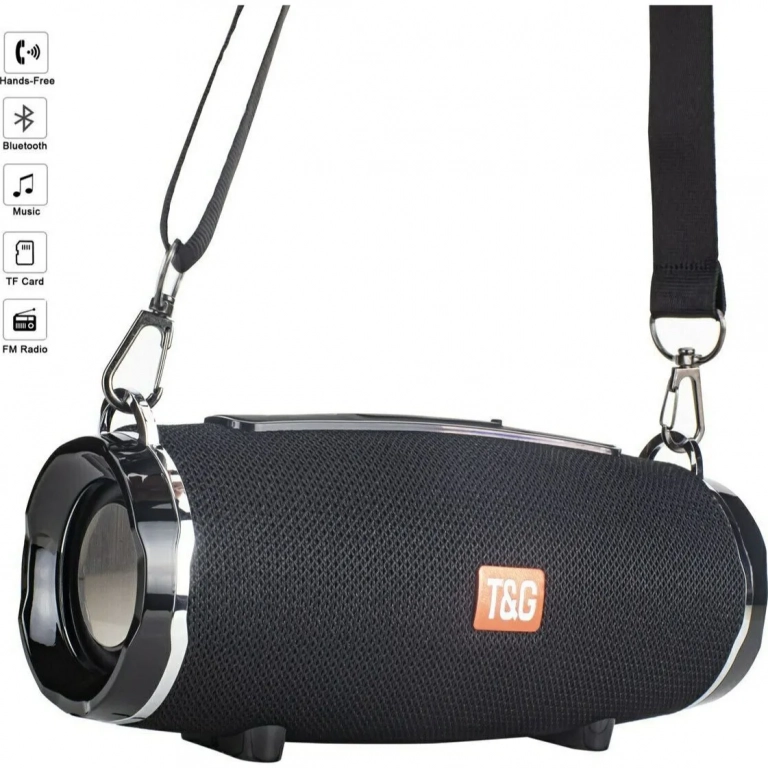 T&G TG-145 Ηχείο Bluetooth 10W με Ραδιόφωνο και 3 ώρες Λειτουργίας Black