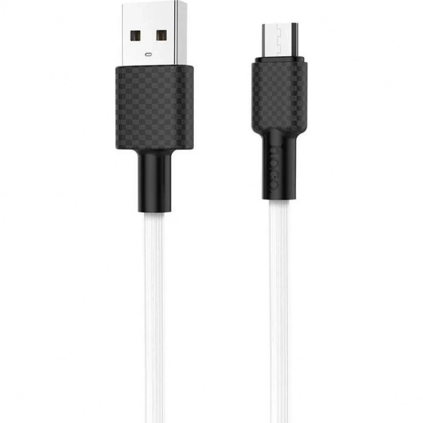 Hoco Regular USB 2.0 to micro USB Cable Λευκό 1m (X29 Superior)