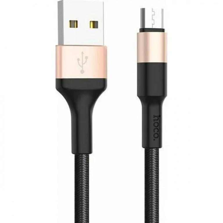 Hoco Braided USB 2.0 to micro USB Cable Χρυσό 1m (X26)