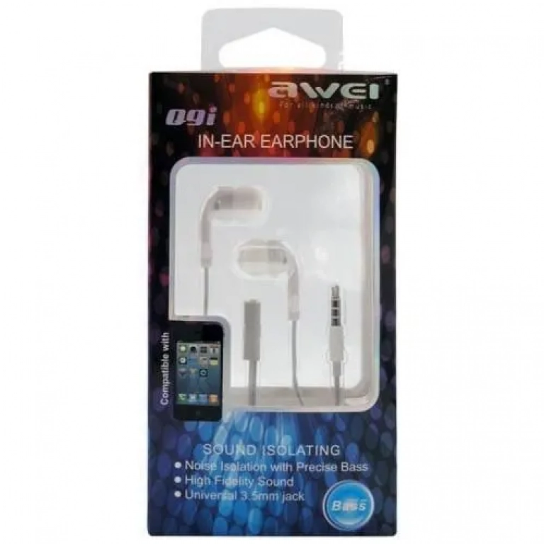 Awei Q9i In-ear Handsfree με Βύσμα 3.5mm Λευκό