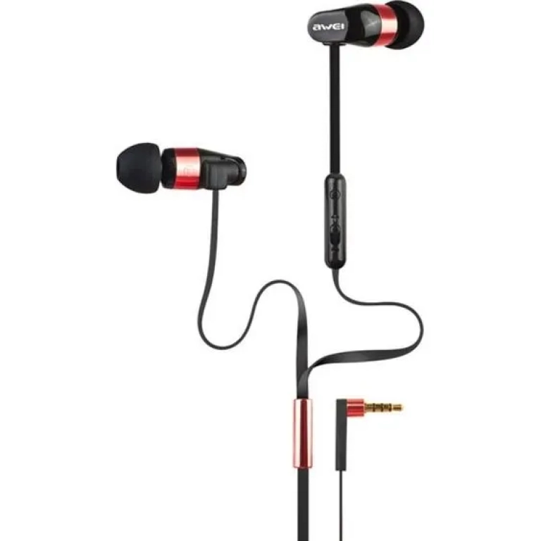 Awei ES-12HI In-ear Handsfree με Βύσμα 3.5mm Κόκκινο