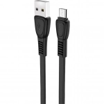 Hoco Flat USB 2.0 to micro USB Cable Μαύρο 1m (X40 Noah)