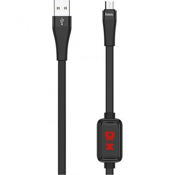 Hoco Flat USB 2.0 to micro USB Cable Μαύρο 1.2m (S4)