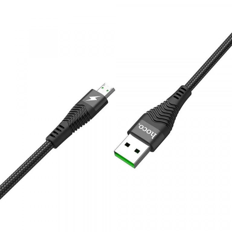 Hoco Braided USB 2.0 to micro USB Cable Μαύρο 1.2m (U53)