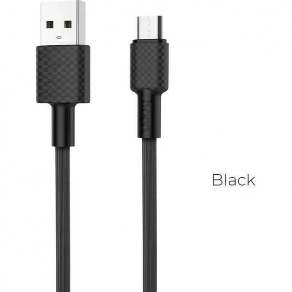 Hoco Regular USB 2.0 to micro USB Cable Μαύρο 1m (X29 Superior)