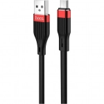 Hoco Regular USB 2.0 to micro USB Cable Μαύρο 1.2m (U72)