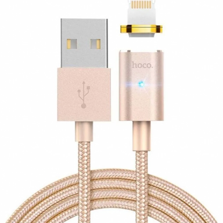 Hoco U16 Braided / Magnetic USB 2.0 to micro USB Cable Χρυσό 1.2m (42967)