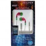 Awei Q9i In-ear Handsfree με Βύσμα 3.5mm Ροζ
