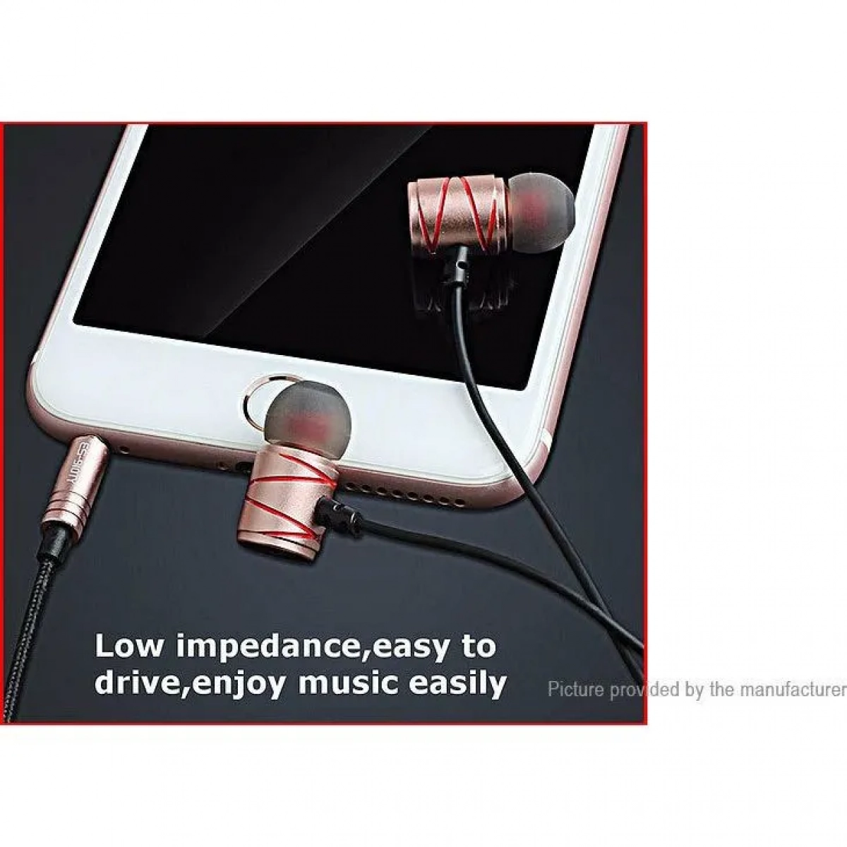Awei ES910TY In-ear Handsfree με Βύσμα 3.5mm Ροζ Χρυσό