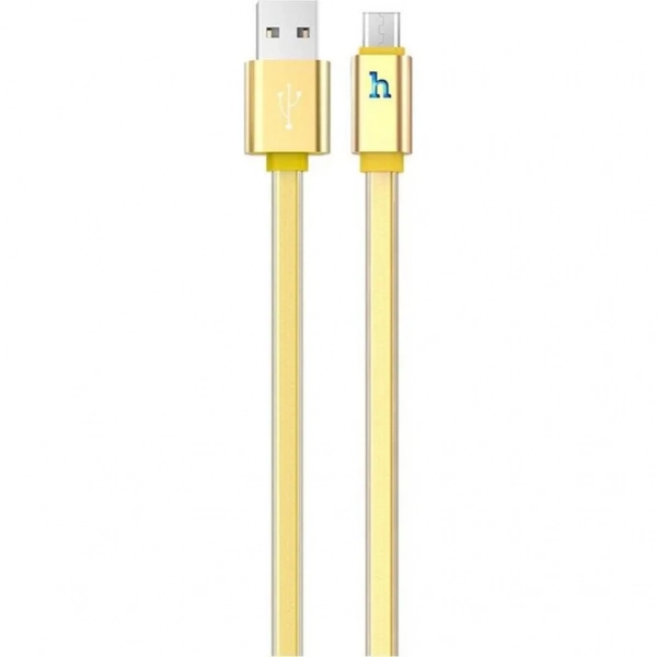 Hoco Flat USB 2.0 to micro USB Cable Χρυσό 1,2m (UPL 12 Plus)