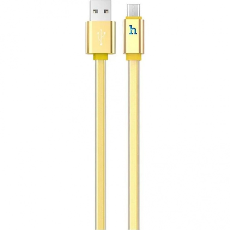 Hoco Flat USB 2.0 to micro USB Cable Χρυσό 1,2m (UPL 12 Plus)