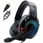 Komc KM666 Over Ear Gaming Headset USB – Μαύρο