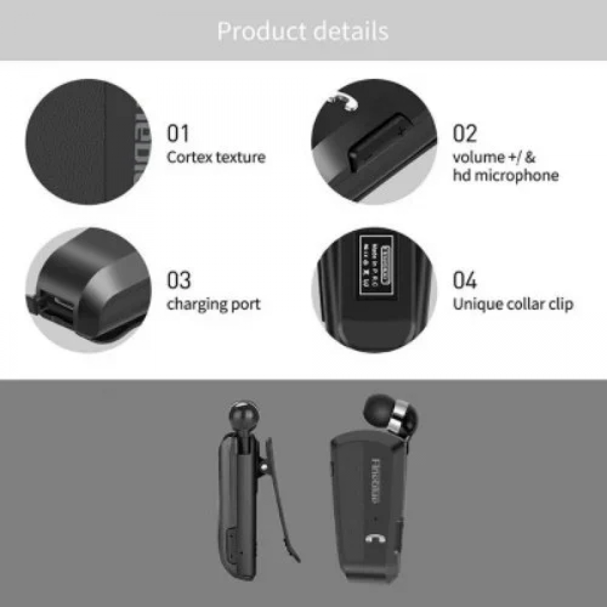 Fineblue F990 In-ear Bluetooth Handsfree Λευκό