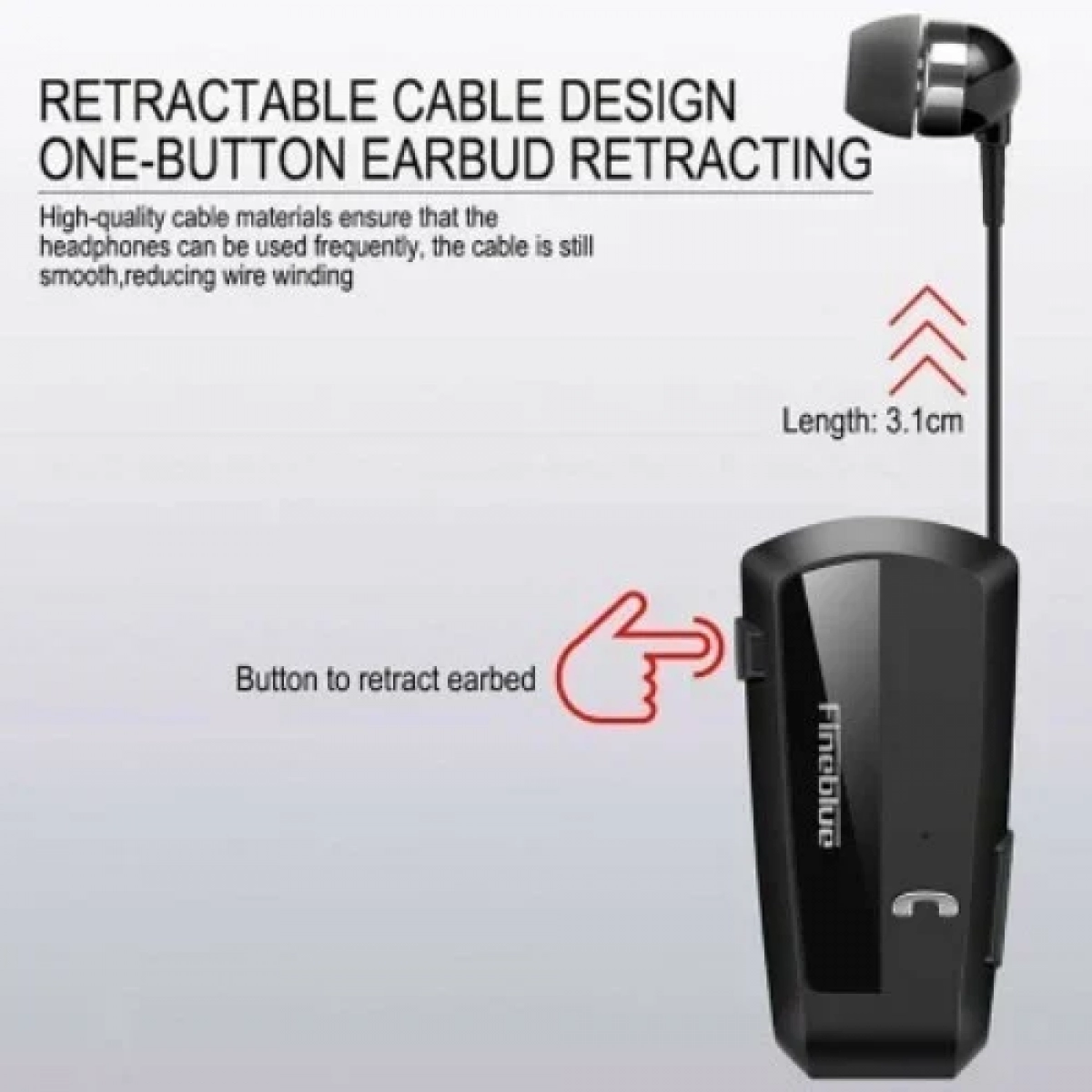 Fineblue F990 In-ear Bluetooth Handsfree Λευκό