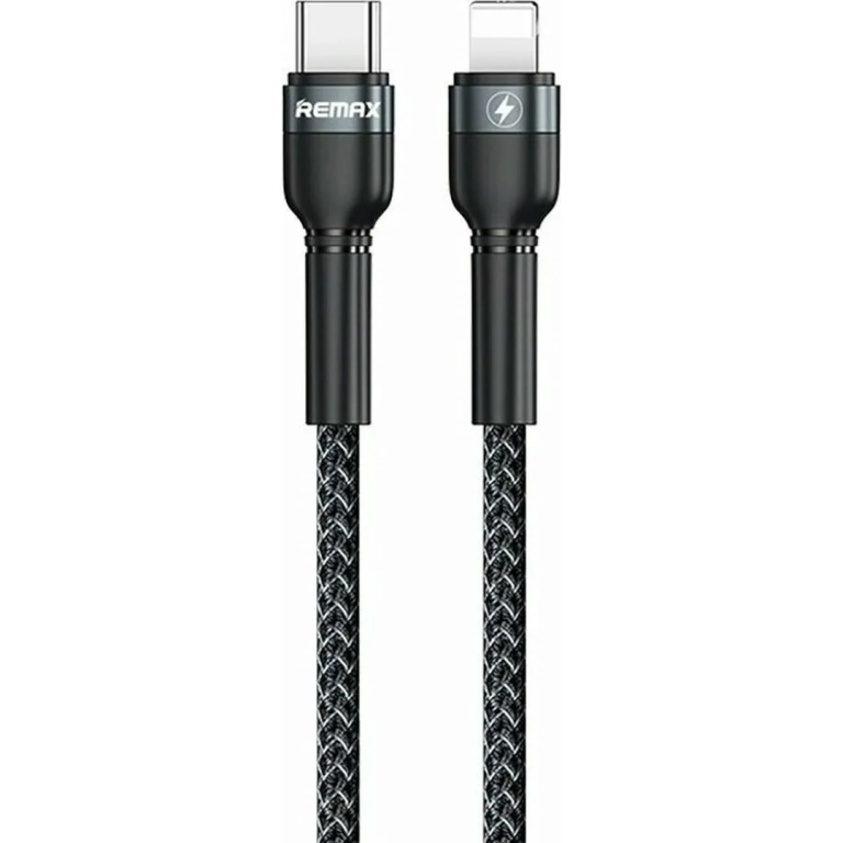 Remax Jany RC-171 Braided USB 2.0 Cable USB-C male - Lightning Μαύρο 1m