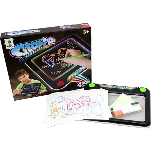Boo Games Glow Drawing Board με 3 Σχέδια Δεινόσαυροι