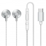 Remax RM-711a Earbuds Handsfree με Βύσμα USB-C Ασημί