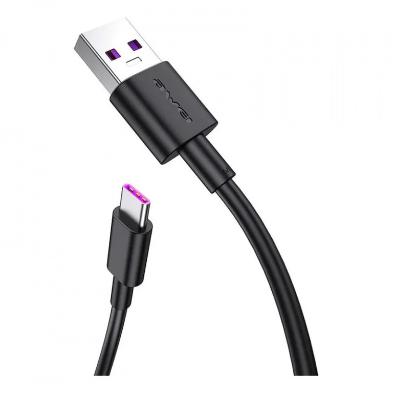 Awei CL-77T USB 2.0 Cable USB-C male - USB-A male Μαύρο 1m