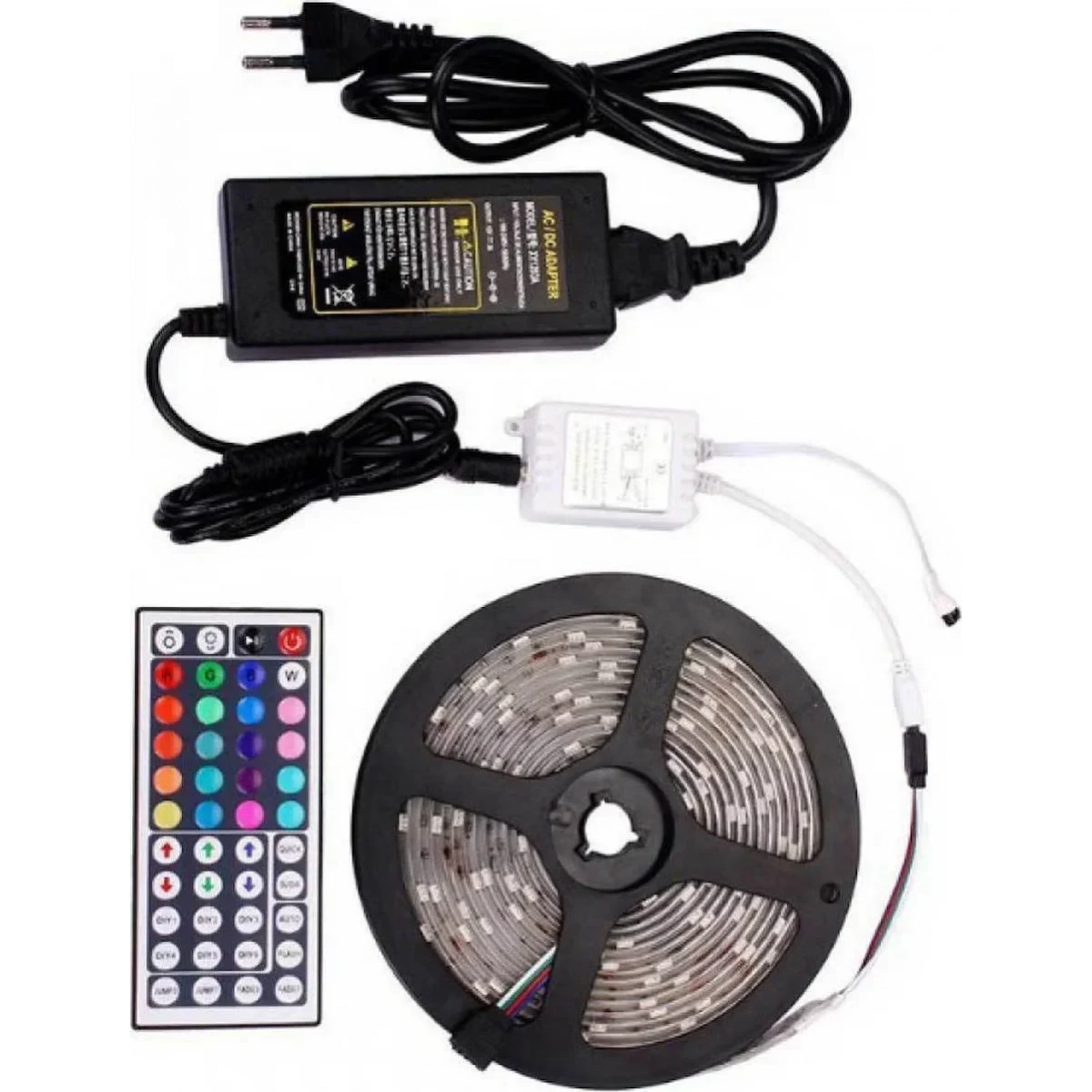 Πλήρες Σετ LED RGB Αδιάβροχης Αυτοκόλλητης Ταινίας 12V με Tροφοδοτικό SMD5050 - Image 2