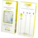 Andowl Q-A49 In-ear Handsfree με Βύσμα Lightning Λευκό - Image 3
