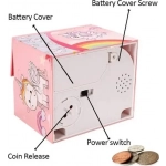 Κουμπαράς Πλαστικός Saving Box Cat Unicorn Color Pink 12x9x10cm - Image 3
