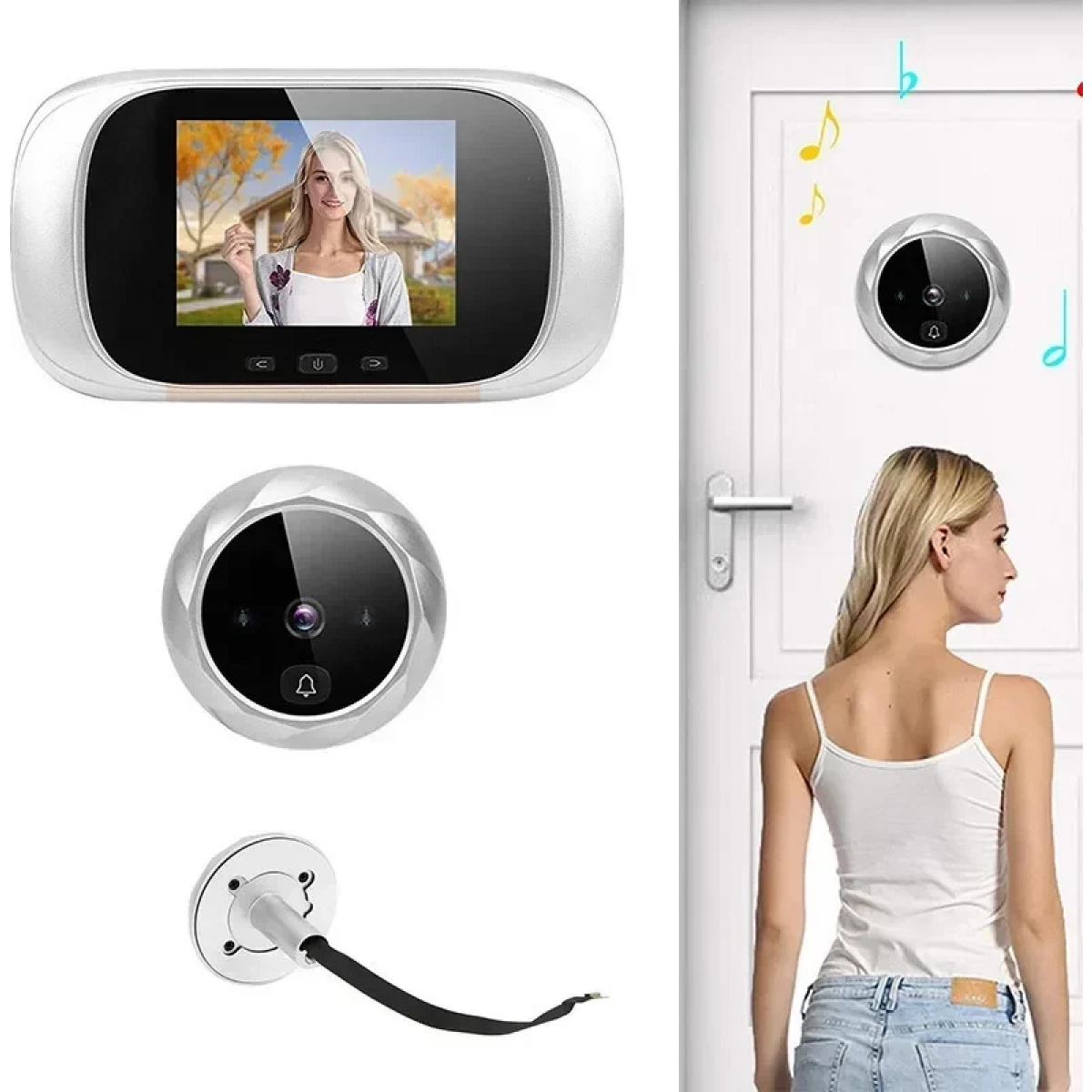 Jiageng Visual Door Viewer, Οθόνη LCD, Ματάκι πόρτας με Ευρεία γωνία όρασης και κάμερα JG190 - Image 2