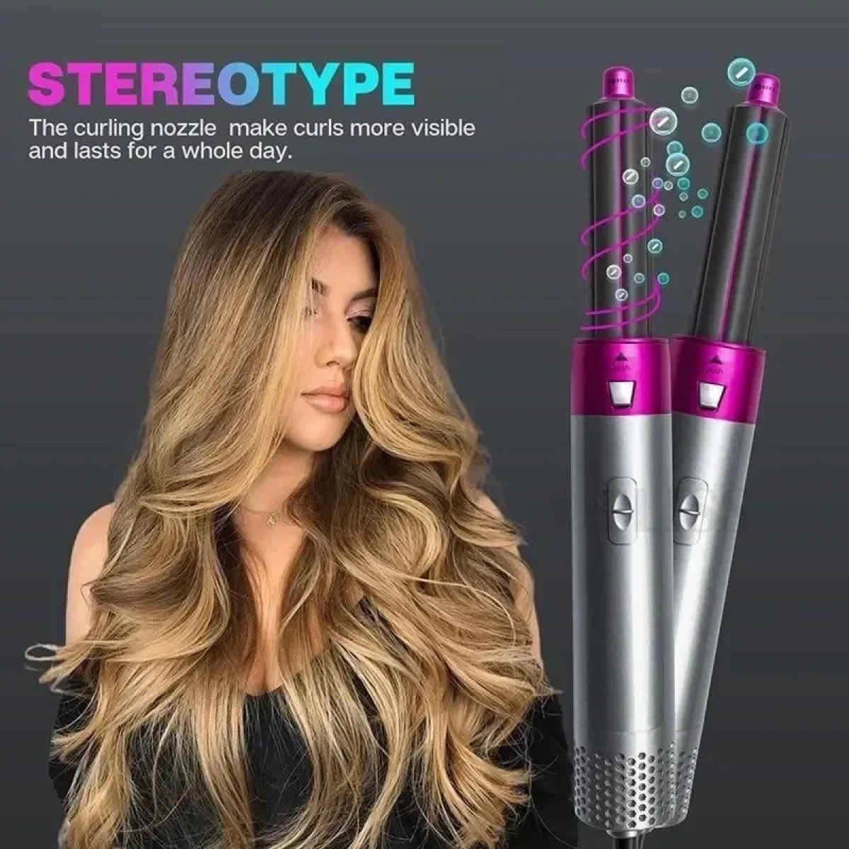 Andowl 5 In 1 Hair Straightening Brush Comb Q-M511 - Image 3