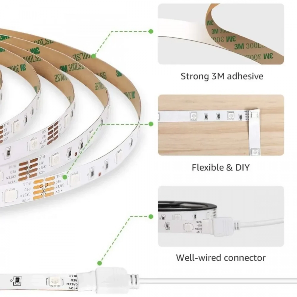 82496 Ταινία LED RGB 5m με Τροφοδοτικό USB (5V) - Image 5