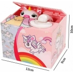 Κουμπαράς Πλαστικός Saving Box Cat Unicorn Color Pink 12x9x10cm - Image 4