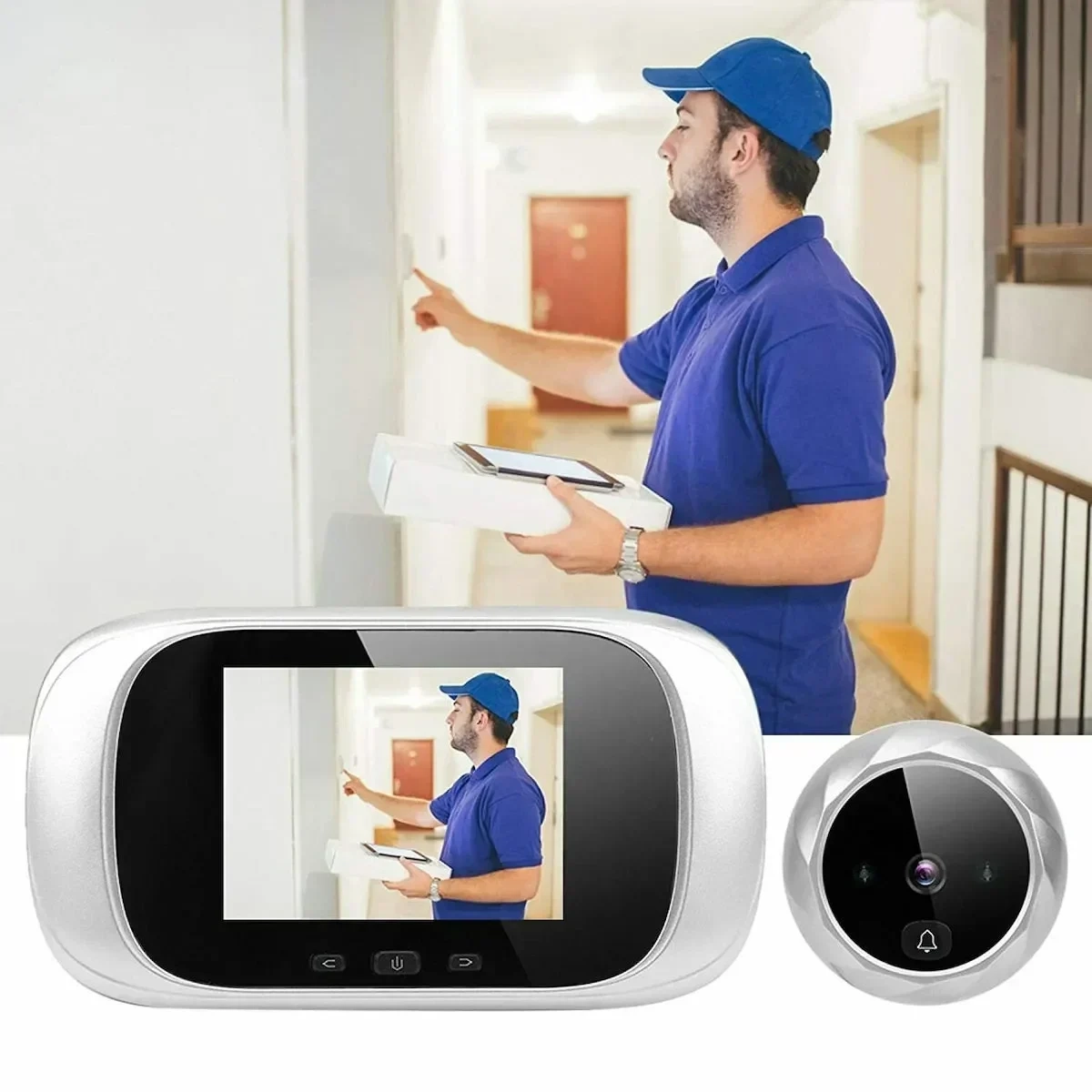 Jiageng Visual Door Viewer, Οθόνη LCD, Ματάκι πόρτας με Ευρεία γωνία όρασης και κάμερα JG190 - Image 4