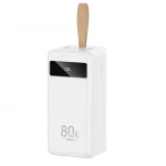 Remax Power Bank RPP-266 80000mAh 22.5W με Γρήγορη Φόρτιση και USB-C Λευκό