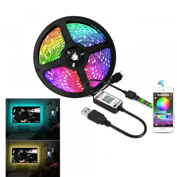 82496 Ταινία LED RGB 5m με Τροφοδοτικό USB (5V)
