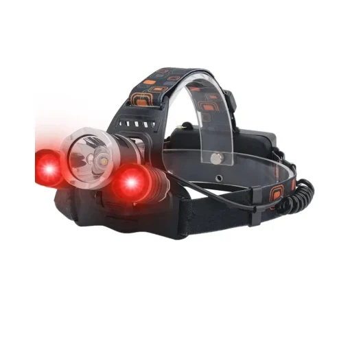 Φωτάκι Κεφαλής High Power Headlamp 3x Led Light CREE T6 1015 Μαύρο