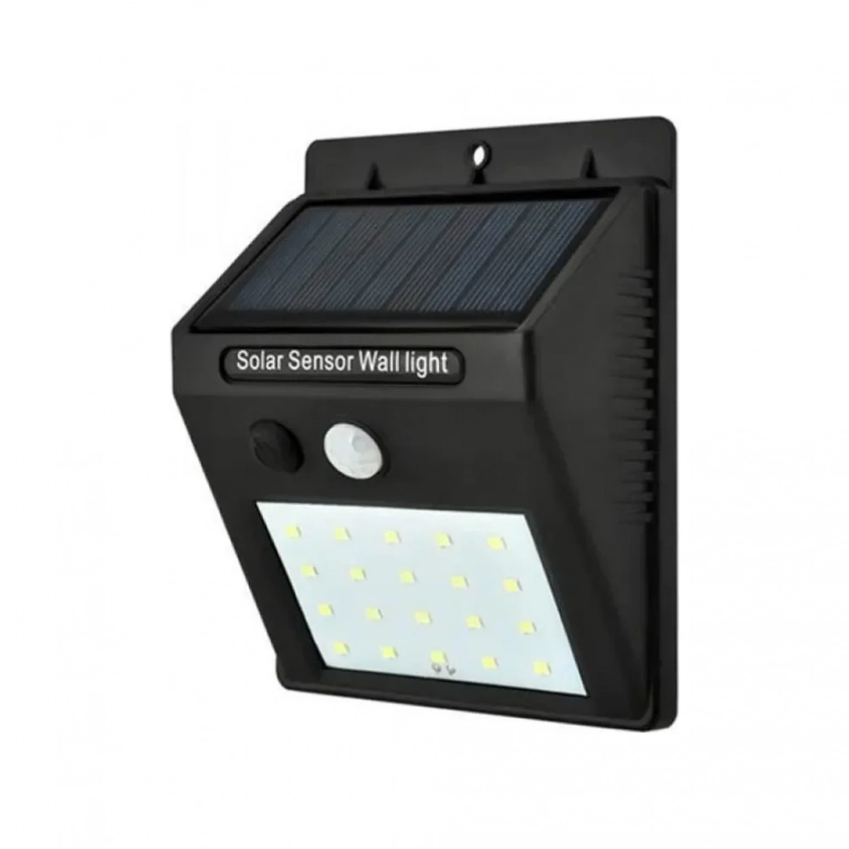 LED-35014 Επιτοίχιο Φωτιστικό με 20 LED Ηλιακό πάνελ και Ανιχνευτή Κίνησης